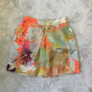 ERDEM silk mini skirt - multicolor patterned